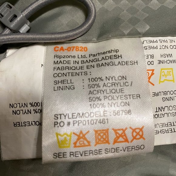 Ripzone Core Jacket Men's XL Beige Plaid Fleece Lined Full Zip Nylon Long Sleeve - Picture 6 of 16